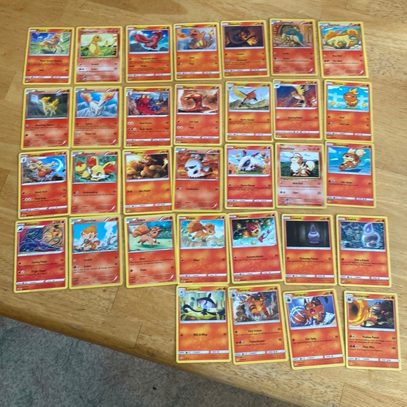 pokemon cards fire type TCG Assortment Bundle 1999 Fire Type Pokmon Cards